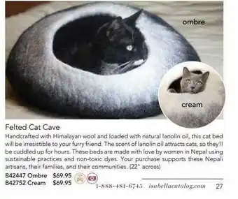 Felted Cat Cave