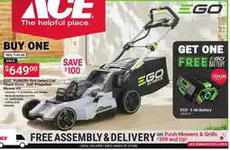 Ace Hardware EGO POWER+ 56V Select Cut Touch Drive Self-Propelled Mower Kit offer