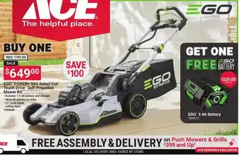 EGO POWER+ 56V Select Cut Touch Drive Self-Propelled Mower Kit