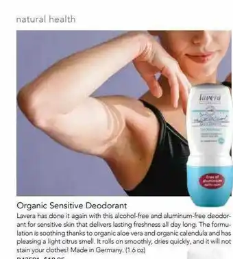 Isabella Organic Sensitive Deodorant offer