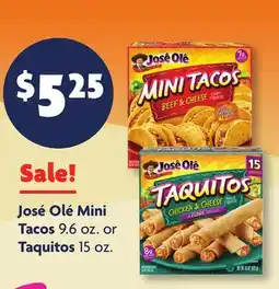 Family Dollar José Olé Mini Tacos 9.6 oz. or Taquitos 15 oz offer