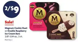 Family Dollar Magnum Cookie Duet or Double Raspberry Ice Cream Bars offer