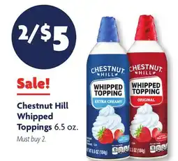 Family Dollar Chestnut Hill Whipped Toppings offer