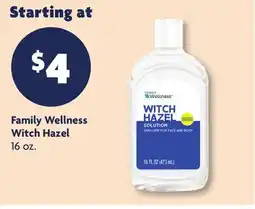 Family Dollar Family Wellness Witch Hazel offer