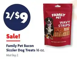 Family Dollar Family Pet Bacon Sizzler Dog Treats offer