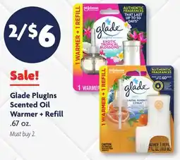 Family Dollar Glade PlugIns Scented Oil Warmer + Refill offer