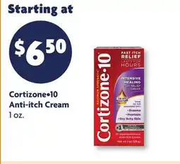 Family Dollar Cortizone•10 Anti-itch Cream offer