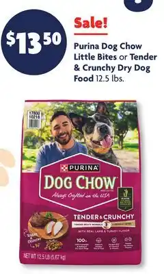 Family Dollar Purina Dog Chow Little Bites or Tender & Crunchy Dry Dog Food offer