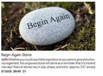 Begin Again Stone