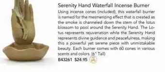 Serenity Hand Waterfall Incense Burner