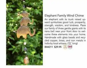 Elephant Family Wind Chime