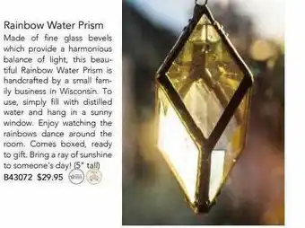 Isabella Rainbow Water Prism offer