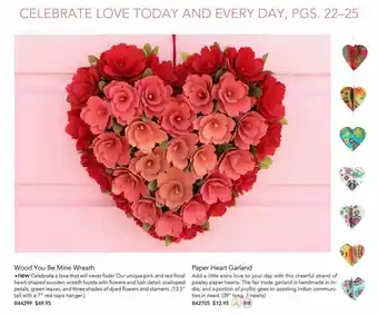 Isabella Wood You Be Mine Wreath Of Paper Heart Garland offer