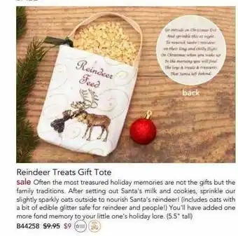 Reindeer Treats Gift Tote