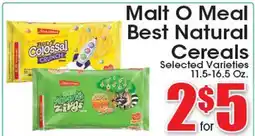Supremo Foods Inc Malt O Meal Best Natural Cereals offer