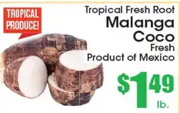 Supremo Foods Inc Tropical Fresh Root Malanga Coco offer