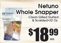 Supremo Foods Inc Netuno Whole Snapper offer