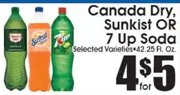 Supremo Foods Inc Canada Dry, Sunkist OR 7 Up Soda offer