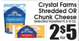 Supremo Foods Inc Crystal Farms Shredded OR Chunk Cheese offer