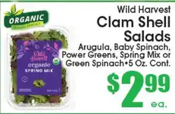 Supremo Foods Inc Wild Harvest Clam Shell Salads offer