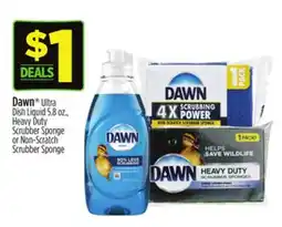 Dollar General Dawn Ultra Dish Liquid, Heavy Duty Scrubber Sponge or Non-Scratch Scrubber Sponge offer