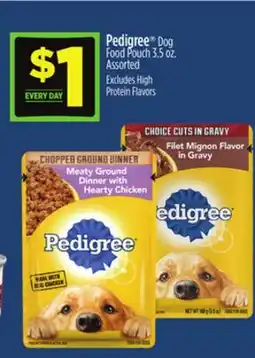 Dollar General Pedigree Dog Food Pouch offer