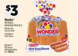Dollar General Wonder Hot Dog or Hamburger Buns offer