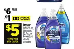 Dollar General Dawn Ultra, Platinum or PowerSuds offer