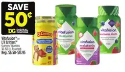 Dollar General Vitafusion or L'il Critters Gummy Vitamins offer