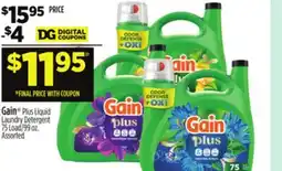 Dollar General Gain Plus Liquid Laundry Detergent offer