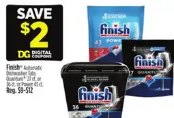 Dollar General Finish Automatic Dishwasher Tabs Quantum or Power offer
