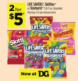 Dollar General LIFE SAVERS , Skittles or Starburst offer