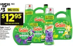 Dollar General Gain Flings! , Fireworks or Liquid Laundry Detergent offer