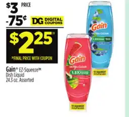Dollar General Gain EZ-Squeeze Dish Liquid offer