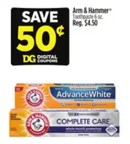 Dollar General Arm & Hammer Toothpaste offer
