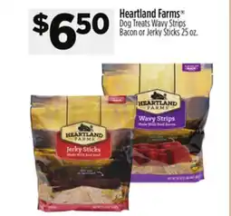 Dollar General Heartland Farms Dog Treats Wavy Strips Bacon or Jerky Sticks offer