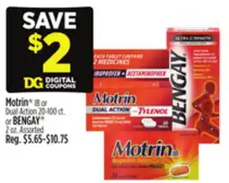 Dollar General Motrin IB or Dual Action or BENGAY offer
