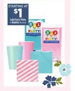 Dollar General Solid Party Plates or Napkins offer