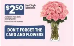 Dollar General Fresh Single Stem Roses offer