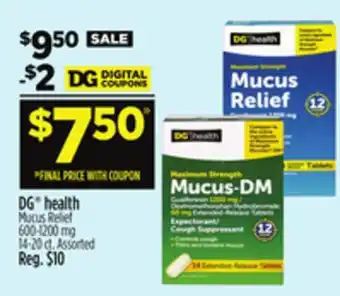 Dollar General DG health Mucus Relief offer