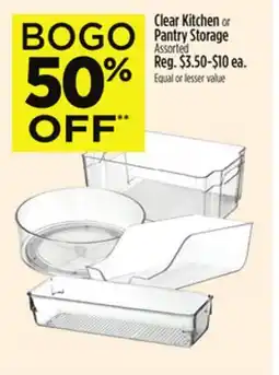 Dollar General Clear Kitchen or Pantry Storage offer
