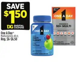 Dollar General One A Day Multivitamins offer