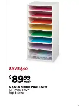 Michaels Modular Mobile panel Tower by Simply Tidy offer