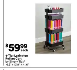 Michaels 4-Tier lexington rolling Cart by Simply Tidy offer