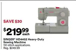 Michaels SINGEr HD4452 Heavy-Duty Sewing Machine offer