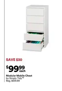 Michaels Modular Mobile Chest by Simply Tidy offer