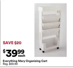 Michaels Everything Mary Organizing Cart offer