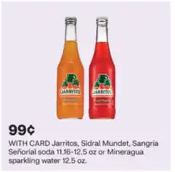 CVS Jarritos, Sidral Mundet, Sangría Señorial soda 11.16-12.5 oz or Mineragua sparkling water 12.5 oz offer
