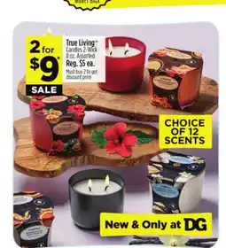 Dollar General True Living Candles offer