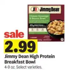 Meijer Jimmy Dean High Protein Breakfast Bowl offer